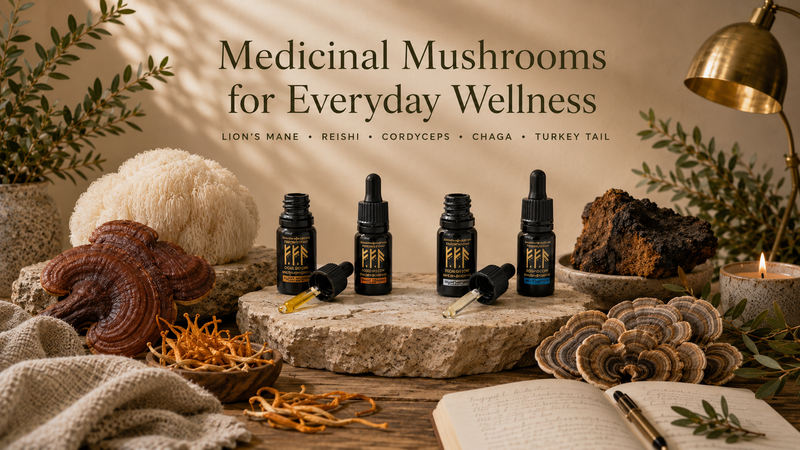 Medicinal Mushrooms for Everyday Wellness: A Guide to Lion's Mane, Reishi, Cordyceps, Chaga & Turkey Tail