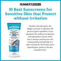 Badger SPF 30 Active Mineral Sunscreen Cream (2.9oz)