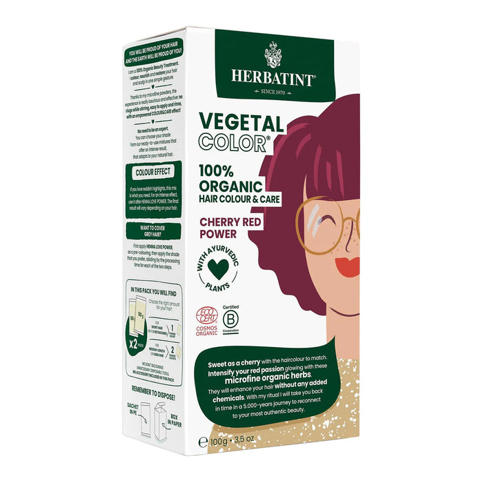 Herbatint Vegetal Cherry Red Power Hair Dye (100g)