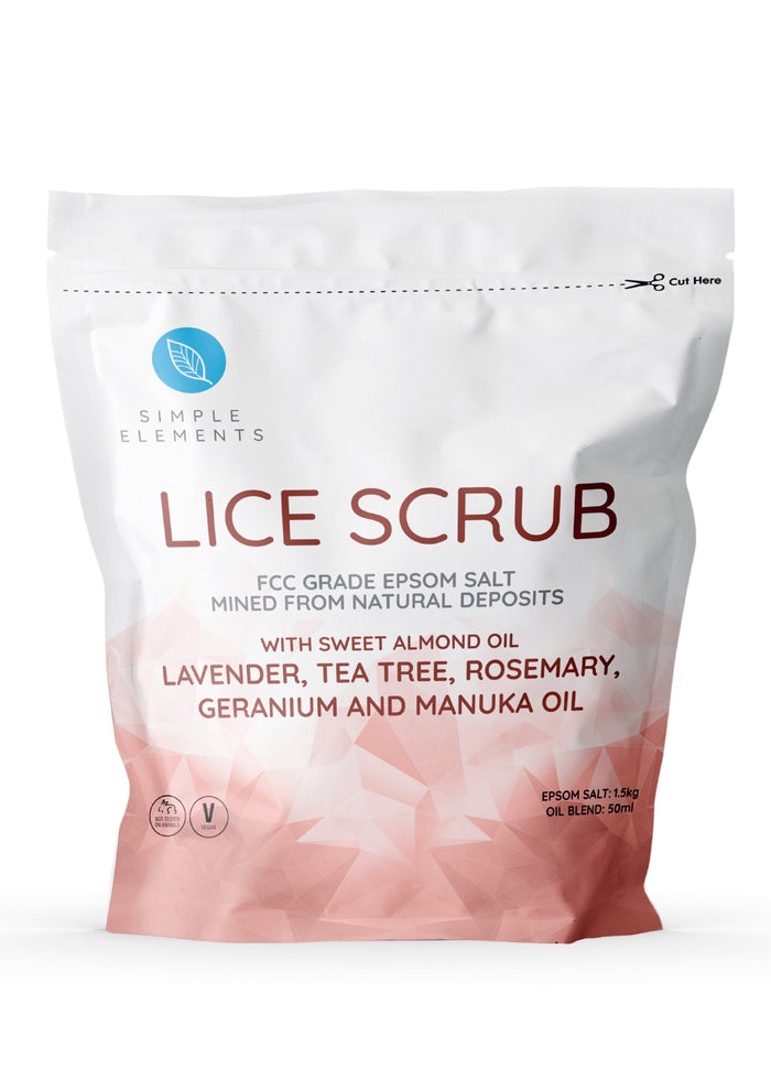 Simple Elements Lice Scrub (1.5kg Epsom salt + 50ml oil)