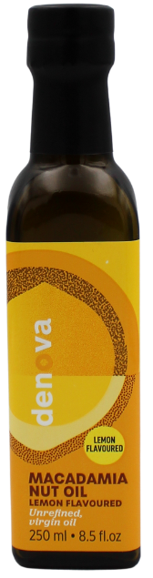 Denova Culinary Oils Macadamia Nut Oil Lemon Flavoured (250ml)