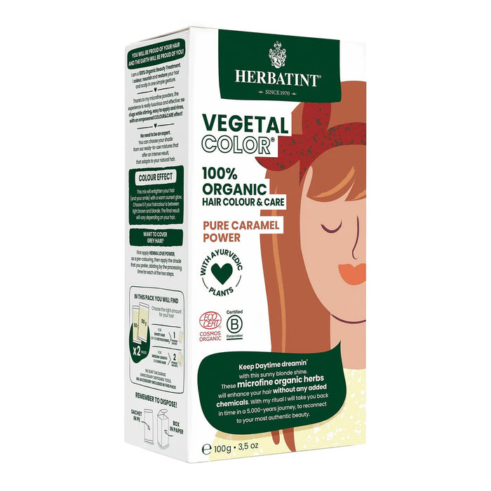 Herbatint Vegetal Pure Caramel Power Hair Dye (100g)