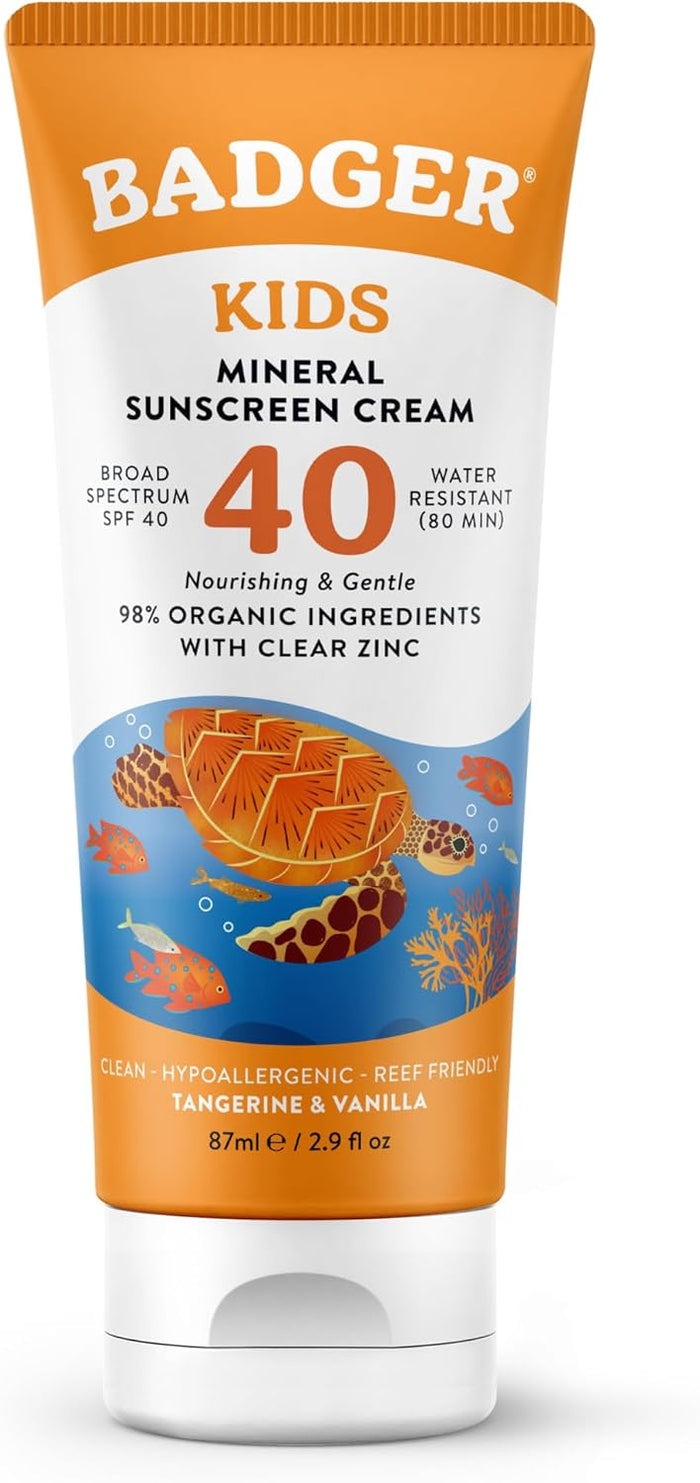 Badger SPF 40 Kids Clear Zinc Sunscreen (2.9oz)